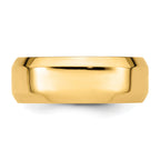 8.0mm 14K Yellow Gold Beveled Edge Comfort Fit Wedding Band - Sophia Jewelers