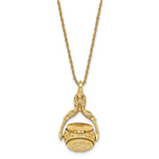 1928 Jewelry Gold-tone Three Sided Spinning Floral Pattern Oval 13mm Lockets 30 inch Necklace Holds 6 Photos
