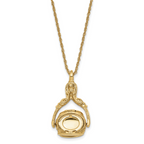 1928 Jewelry Gold-tone Three Sided Spinning Floral Pattern Oval 13mm Lockets 30 inch Necklace Holds 6 Photos