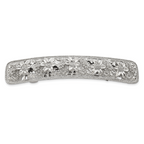 1928 Jewelry Silver-tone Ornate Floral Motif Hair Barrette