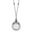 1928 Jewelry Pewter-tone Blue and Purple Crystal 2X Magnifying Glass 30 inch Vintage Necklace