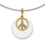 1928 Silver-tone & Gold-tone Crystal Peace Symbol Choker Necklace