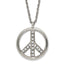 1928 Jewelry Silver-tone Clear Crystal Peace Symbol with 3 inch extension Necklace