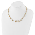 1928 Jewelry Gold-tone Link Light Colorado Faceted Acrylic Beads Three Strand With  3 inch extension Necklace
