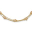 1928 Jewelry Gold-tone Link Light Colorado Faceted Acrylic Beads Three Strand With  3 inch extension Necklace