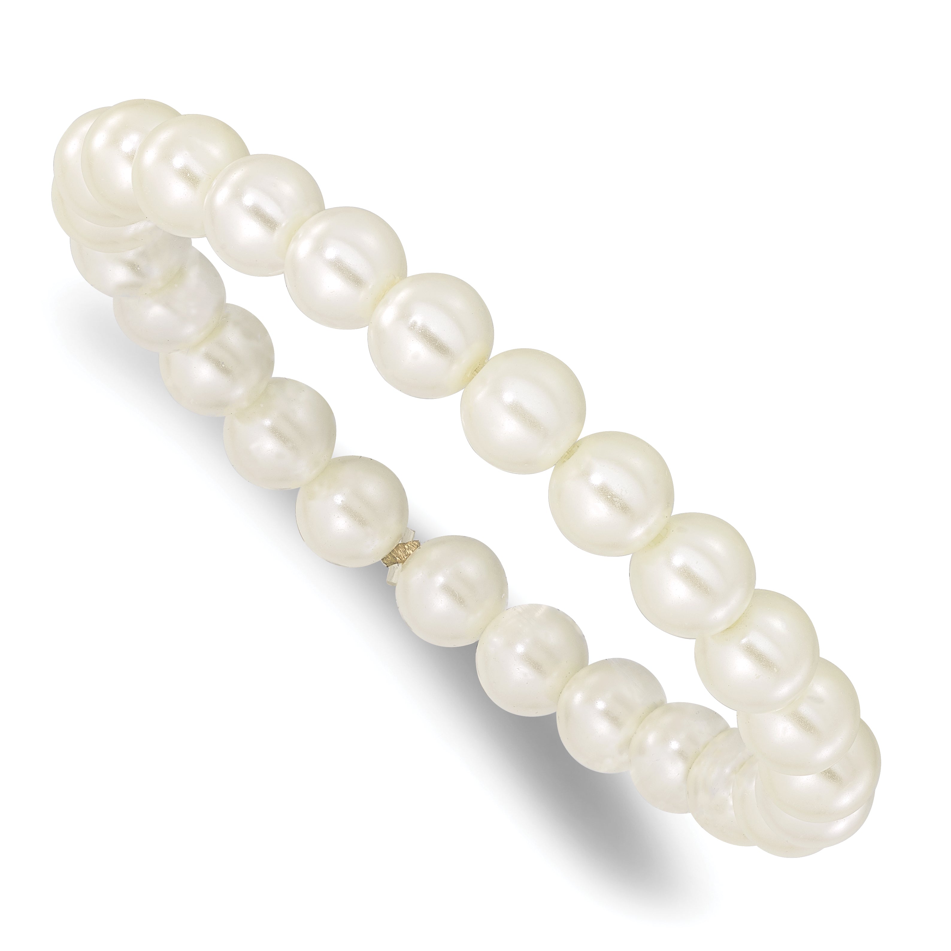 1928 Jewelry 8mm Ivory Imitation Pearl Stretch Bracelet Main image