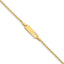 14K Polished Cut-out Butterfly 18x5mm Plate 6 inch Baby/Child ID Bracelet
