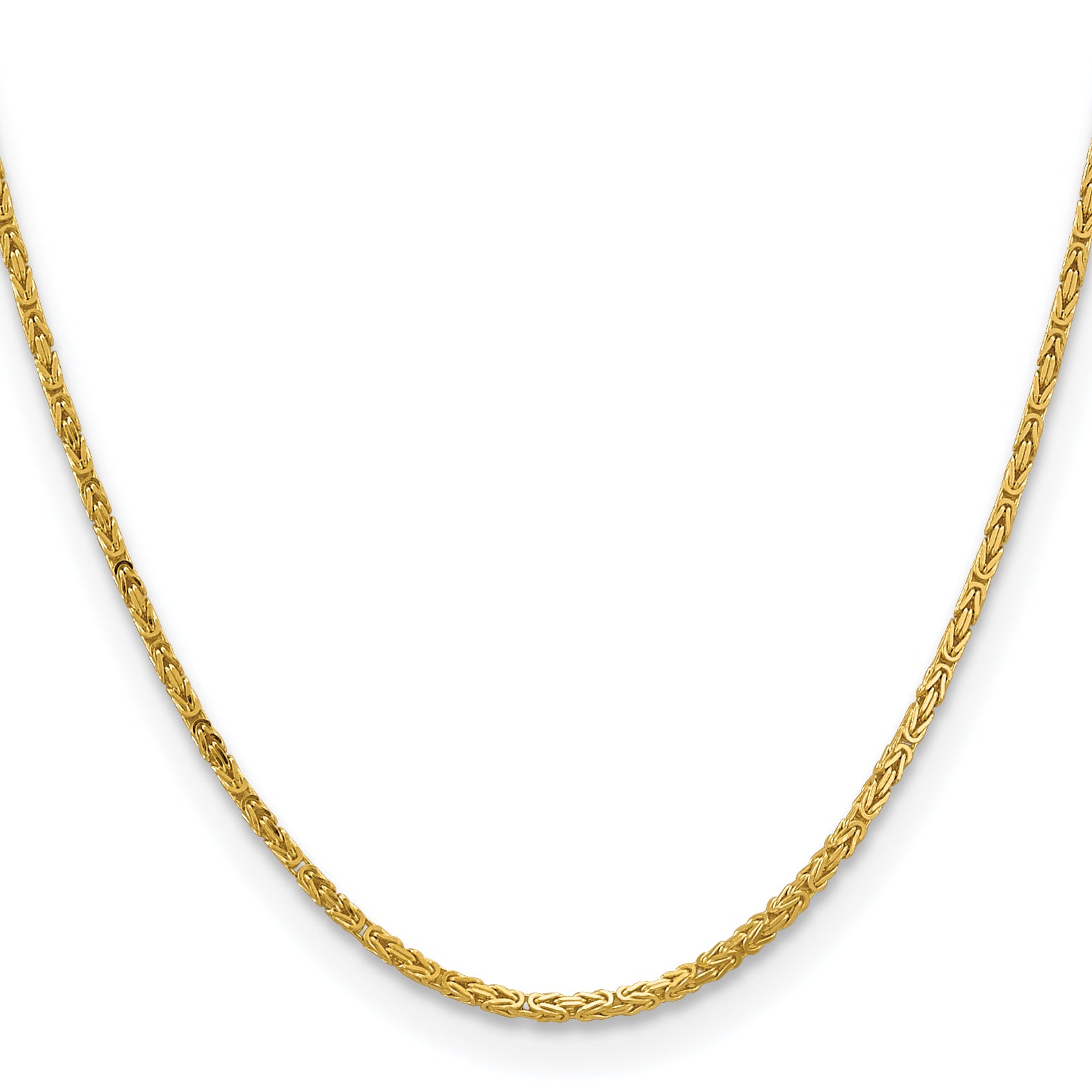 2.0mm 14K Yellow Gold Byzantine Chain - Sophia Jewelers