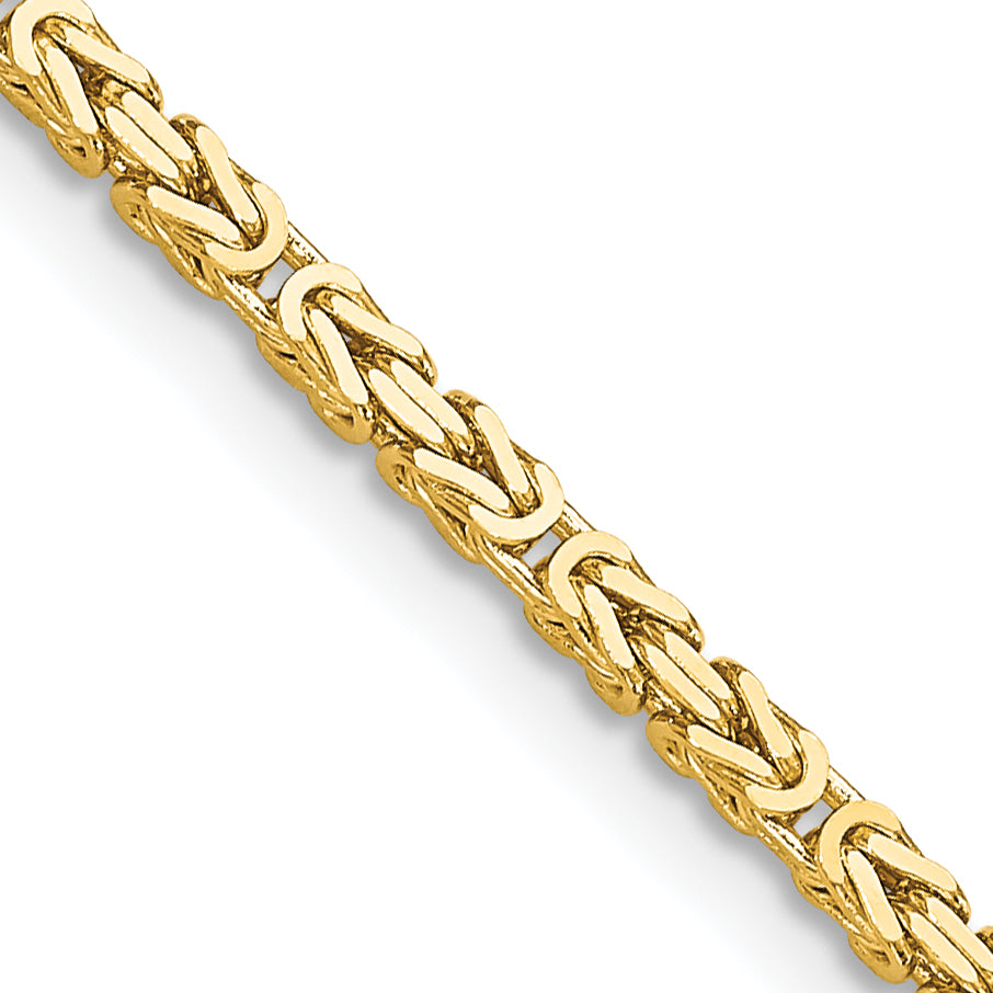 2.0mm 14K Yellow Gold Byzantine Chain - Sophia Jewelers