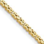 2.0mm 14K Yellow Gold Byzantine Chain - Sophia Jewelers