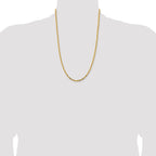 14K 24 inch 2.5mm Byzantine with Lobster Clasp Chain