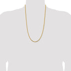 14K 26 inch 2.5mm Byzantine with Lobster Clasp Chain