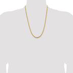 14K 24 inch 3.25mm Byzantine with Lobster Clasp Chain