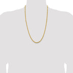 14K 26 inch 3.25mm Byzantine with Lobster Clasp Chain