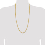 14K 30 inch 3.25mm Byzantine with Lobster Clasp Chain