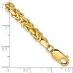 14K Yellow Gold Solid Byzantine Chain Necklace 4mm