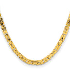 14K 26 inch 5.25mm Byzantine with Lobster Clasp Chain