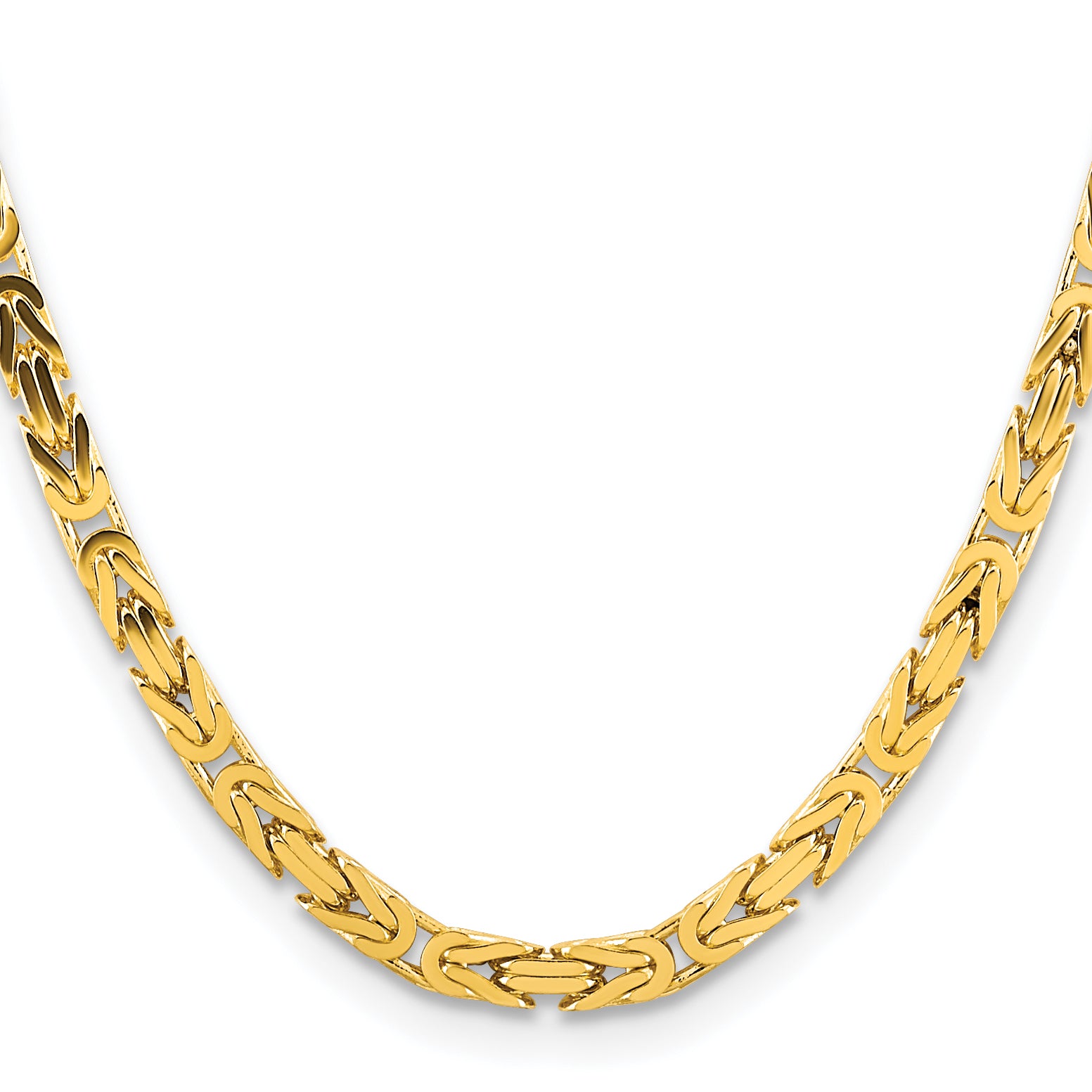 14K 26 inch 5.25mm Byzantine with Lobster Clasp Chain
