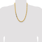14K 24 inch 5.25mm Byzantine with Lobster Clasp Chain