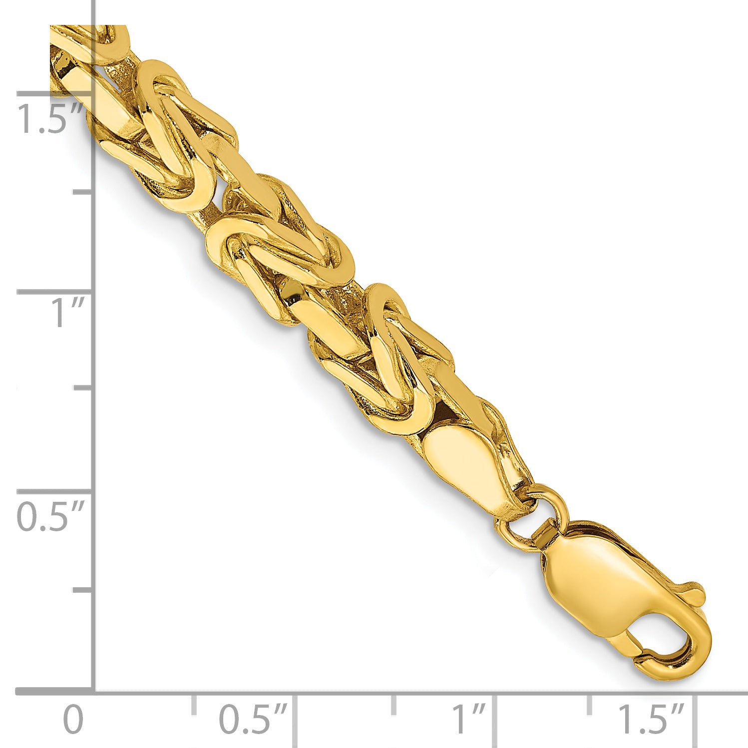 14K 8 inch 5.25mm Byzantine with Lobster Clasp Chain Secondary image
