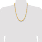 14K 24 inch 6.5mm Byzantine with Lobster Clasp Chain