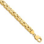 14K 9 inch 6.5mm Byzantine with Lobster Clasp Chain