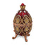 Luxury Giftware Pewter Bejeweled Crystals Gold-tone Enameled FANTASY RED (Plays My Heart Will Go On) Musical Egg with Matching 18 Inch Necklace