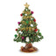 Luxury Giftwar by Jere Bejeweled Crystals Gold-tone Enameled DECK THE HALLS Christmas Tree Trinket Box with Matching 18 Inch Necklace