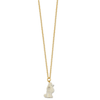 Luxury Giftware by Jere Pewter Bejeweled Imitation Pearls and Crystals Gold-tone Enameled FIFI French Poodle Trinket Box with Matching 18 Inch Necklace