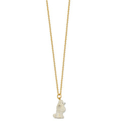 Luxury Giftware by Jere Pewter Bejeweled Imitation Pearls and Crystals Gold-tone Enameled FIFI French Poodle Trinket Box with Matching 18 Inch Necklace
