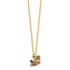 Luxury Giftware by Jere Pewter Bejeweled Crystals Gold-tone Enameled MELLOW Sloth Trinket Box with Matching 18 Inch Necklace