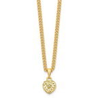 Luxury Giftware Pewter Bejeweled Crystals Gold-tone Enameled ROMANCE Filigree Heart With Ring Pad Trinket Box with Matching 18 Inch Necklace