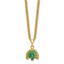 Luxury Giftware by Jere Pewter Bejeweled Crystals Gold-tone Enameled PERO Peacock on Oval Trinket Box with Matching 18 Inch Necklace
