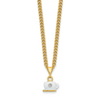 Luxury Giftware Pewter Bejeweled Crystals Gold-tone Enameled CAF Coffee Cup Trinket Box with Matching 18 Inch Necklace