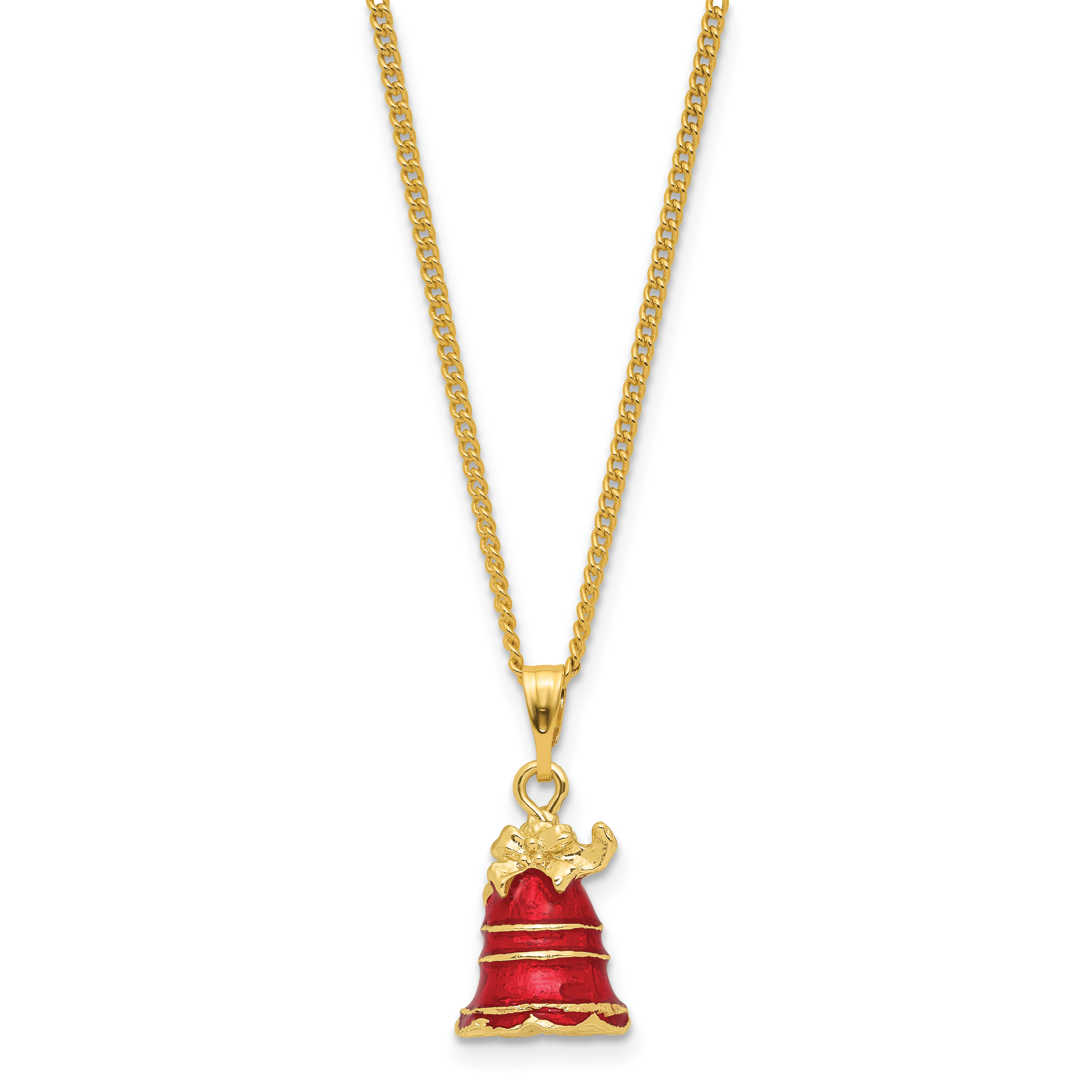 Luxury Giftware by Jere Bejeweled Crystal Enameled BELLE Festive Red and Gold-tone Bell Trinket Box with Ring Insert