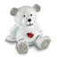 Luxury Giftware by Jere Bejeweled Crystal HARVEY Bear with Enameled Red Heart Trinket Box and Matching 18 Inch Necklace