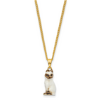 Luxury Giftware by Jere Bejeweled PIP-MARIE Siamese Cat Trinket Box with Matching 18 inch Necklace