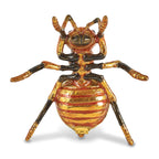 Luxury Giftware by Jere Bejeweled Enameles EMBER Red Ant Trinket Box with Matching 18 Inch Necklace