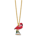 Luxury Giftware by Jere Bejeweled CHERRY Red Ibis Trinket Box with Matching 18 inch Necklace