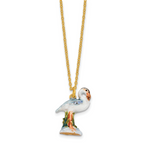 Luxury Giftware by Jere Bejeweled SHELDON Heron Trinket Box with Matching 18 inch Necklace