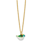 Luxury Giftware by Jere Bejeweled MELODIE Tanager Bird on Branch Trinket Box with Matching 18 inch Necklace