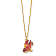 Luxury Giftware by Jere Bejeweled KAI Red Dragon Trinket Box with Matching 18 inch Necklace