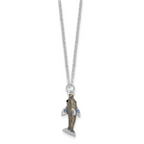 Luxury Giftware by Jere Bejeweled TRANQUIL REEF Dolphin with Turtle and Fish Trinket Box with Matching 18 inch Necklace