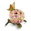 Luxury Giftware by Jere Bejeweled BASHFUL Butterfly on Hydrangea Trinket Box with Matching 18 inch Necklace