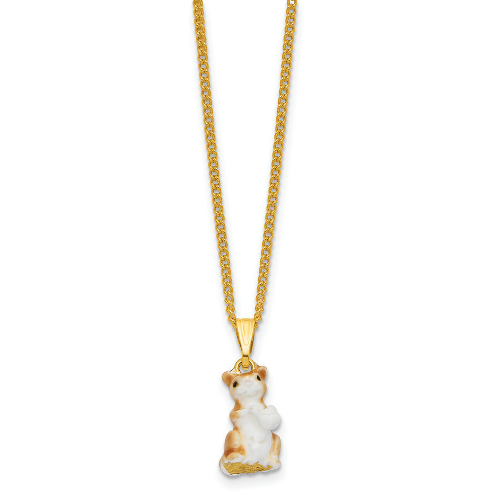 Luxury Giftware by Jere Bejeweled AMELIA Christmas Mouse Trinket Box with Matching 18 inch Necklace