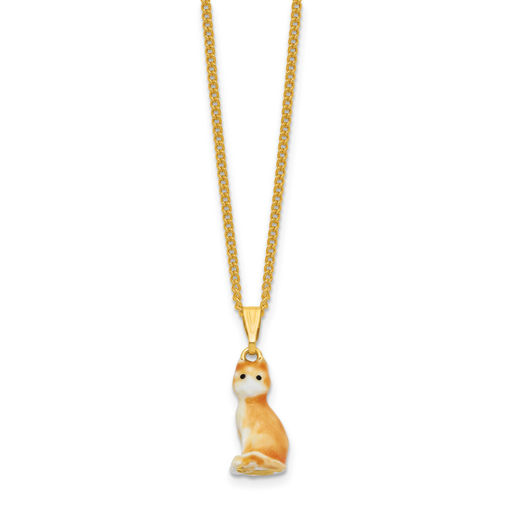 Luxury Giftware by Jere Bejeweled PLAYFUL KITTEN Christmas Cat In Stocking Trinket Box with Matching 18 inch Necklace