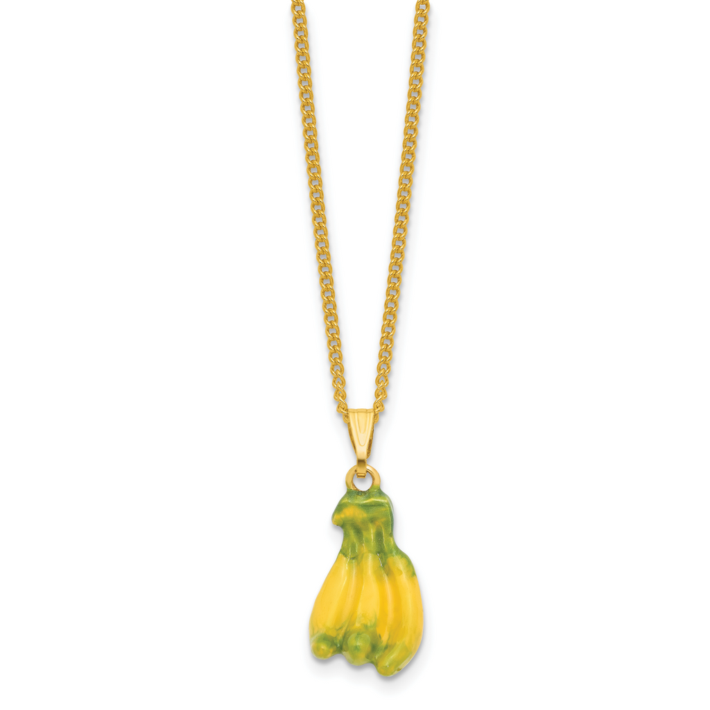 Luxury Giftware by Jere Bejeweled GO BANANAS Banana Trinket Box with Matching 18 inch Necklace