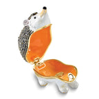 Luxury Giftware by Jere Bejeweled WILLIE Hedgehog Trinket Box with Matching 18 inch Necklace