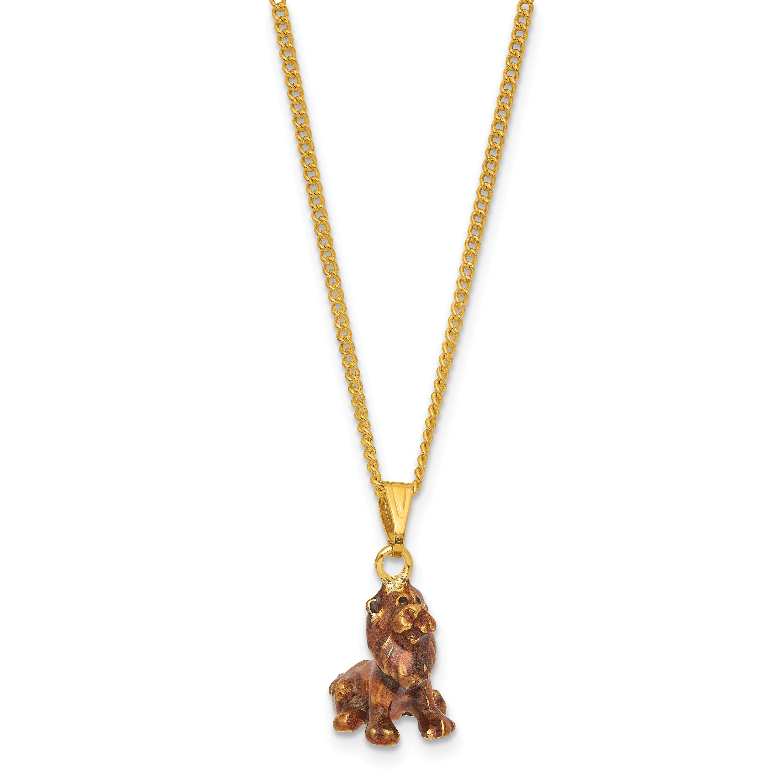 Luxury Giftware by Jere Bejeweled JABARI Lion Trinket Box with Matching 18 inch Necklace