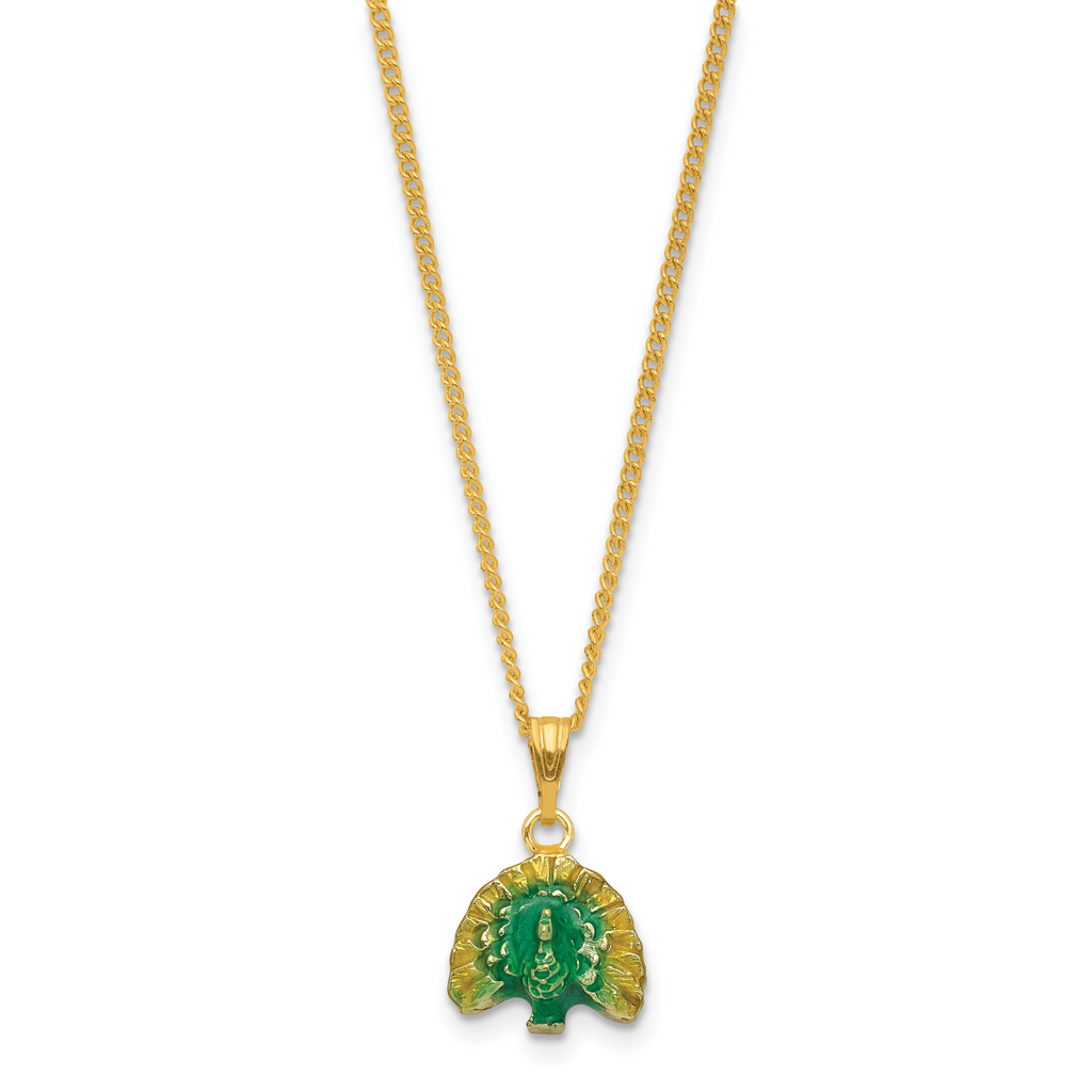 Luxury Giftware by Jere Bejeweled AQUAMARINE Peacock Trinket Box with Matching 18 inch Necklace